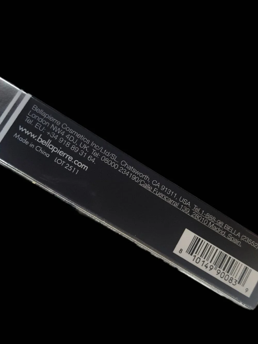 NIB Bellapierre Cosmetics Waterproof Black Volume Mascara